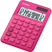 Casio MS-20UC - Skrivbordskalkylator - 12 siffror - solcellspanel, batteri - röd