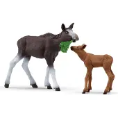 Schleich National Geographic Älg med Kalv Figur