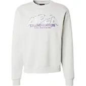 Alpha industries Sweatshirt 'Studio Edition Vibe' gyttjefärgad / ljusgrå / lila / svart