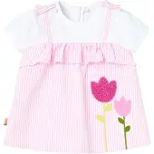 Boboli Poplin Striped ärmlös Klänning