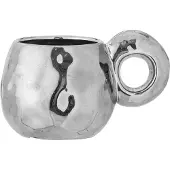 Bloomingville Shine Cup, silver, stengods