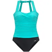 LASCANA Shapingbaddräkt aqua / svart