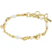 Pilgrim Armband guld / vit