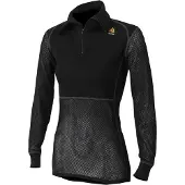 Aclima WoolNet Original Polo w/Zip Women Jet Black