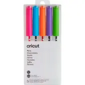 Cricut Brights - Kulspetspenna - blå, orange, violett, rosa, limegrön - 0.3 mm - extra fin (paket om 5)