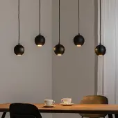 Helam Pendellampa Midway , Svart, Vardagsrum / matsal, Metall, Modern