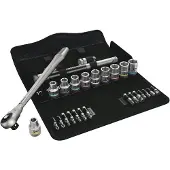 Wera Zyklop Metal 8100 SC 7 Hylsnyckelsats metrisk 1/2 28 delar 05004077001