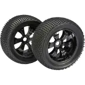Absima 1:8 Truggy Kompletta hjul Dirty 6 ekar Svart 2 st