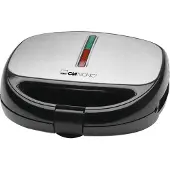 Clatronic ST/WA 3670 - Smörgåsgrill/våffeljärn/grill - 800 W - svart/inox