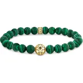 Thomas Sabo Rebel Wolf malachite armband A2145-140-6-L17