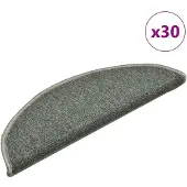 vidaXL Trappmattor 30 st 56x17x3 cm mörkgröna halvrunda