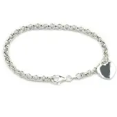 None Silver hjärtarmband R191-18.5