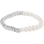 Sno of sweden Soap flexibelt armband silverfärgat/vit 1339-3500010