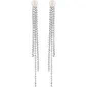 Sno of sweden Soap pearl tassel silverfärgade örhängen vit 1339-6800010
