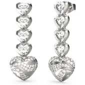 GUESS In my heart silverfärgade örhängen JUBE04493JWRHT/U