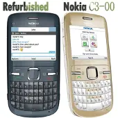 Nokia Renoverad Original C3-00 mobiltelefon No charger blå