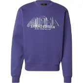 Alpha industries Sweatshirt 'Studio Edition Vibe' mörklila / vit
