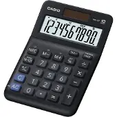 Casio MS-10F Bordsräknare Svart Display (ställen): 10 batteri, solcell (L x B x H) 149 x 101 x 148.5 mm
