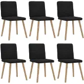 vidaXL Matstolar 6 st svart tyg