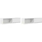 vidaXL TV-bänkar 2 st vit 100x31x25,5 cm konstruerat trä