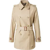 Lauren Apparel för kvinnor. 297967126002 Beige trenchcoat i bomullsblandning med crossover (M), Casual, Klassisk