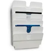Durable FLEXIPLUS - Bokhållare - väggmonterbar - 6 utrymmen - för A4 - vit