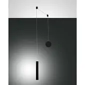 FABAS LUCE Pendellampa Prado, dimbar, Svart, Vardagsrum / matsal, Metall, Modern