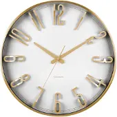 Karlsson väggklocka Elevated Glam metallic white KA6016WH
