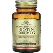 Solgar Solgar, Enhanced Potency Biotin, 1,000 mcg, 100 Veggie Capsules