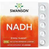 Swanson Health Nadh, Pepparmintssmak, 10 mg, 30 sugtabletter