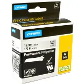 Dymo 622289 | IND Rhino | svart text - transparent tejp | 12mm (original)