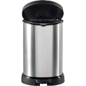 Curver DECO Bin 240568 Sopkärl 15 l (B x H x D) 303 x 448 x 268 mm Silver, Svart 1 st
