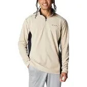 Columbia - Fleece - Klamath Range II Half Zip Ancient Fossil Black för Unisex - Storlek XS - Grå