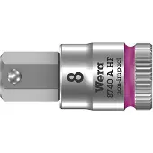 Wera 8740 A 05003339001 Inner-sexkantig Hylsnyckel-bitsinsats Låsfunktion 8 mm 8 mm 1/4