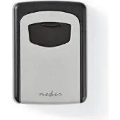 Nedis KEYCC01GY, Väggkassaskåp, Svart, Silver, Kombinationslås, Gjuten aluminium, Vägg, nyckel