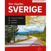 Stor Vägatlas Sverige , A3 format, spiral