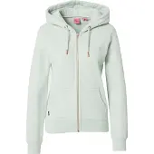 Superdry för kvinnor. W2012358A Luvtröja med dragkedja och logotyp Essential green (S), Casual, Grön, Bomull