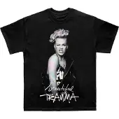 Ginza.se Pink: Unisex T-Shirt/Wink (Black) (Back Print) (XX-Large)
