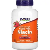 Now Foods, Niacin, Anti-Redness, Double Strength, 500 mg, 180 Veggie Capsules