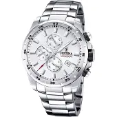 Festina Chrono Sport Rostfritt Stål Silverurtavla Kvarts F20463-1 100M Herrklocka silver