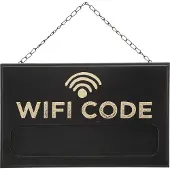 Atmosphera skrivtavla svart WIFI CODE, 35 x 22 cm