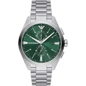 Giorgio Armani Kronografklocka - - AR11480 - Silver - Återvunnet rostfritt stål - 5 ATM