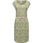 Ragwear Klänning 'Lilithe Ikat' beige / ljusgrön / rosa / röd