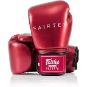 SuperMerchantEU Fairtex Metalliska Boxningshandskar Röd 16OZ