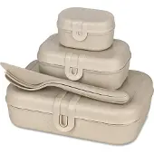 Koziol Pascal Ready Set Lunchbox och bestick 1 set Beige