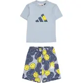 Adidas T-shirt/Tröjor - Blå/Gul m. Smileys - - 4 år (104) - Shorts
