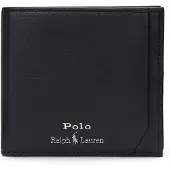 Ralph Lauren för män. 405963229001 CN läderplånbok svart (OSFA), Casual, Hud