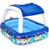 Bestway 54370, Uppblåsbar pool, 282 l, Oval, 3 År, PVC, Blå, Vit