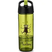 Carl Oscar Vattenflaska m. Sugrör - 2-I-1 - 300/150 ml - Lime m. - - One Size - Vattenflaska