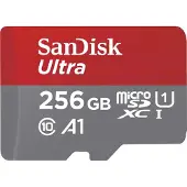 SanDisk Ultra - Flash-minneskort (microSDXC till SD-adapter inkluderad) - 256 GB - A1 / UHS Class 1 / Class10 - mikroSDXC UHS-I
